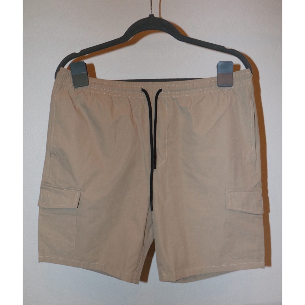 Tan cargo shorts